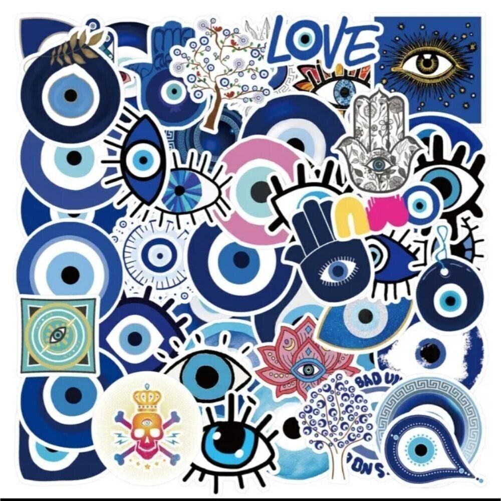 Evil eye protection stickers decals diy crafts